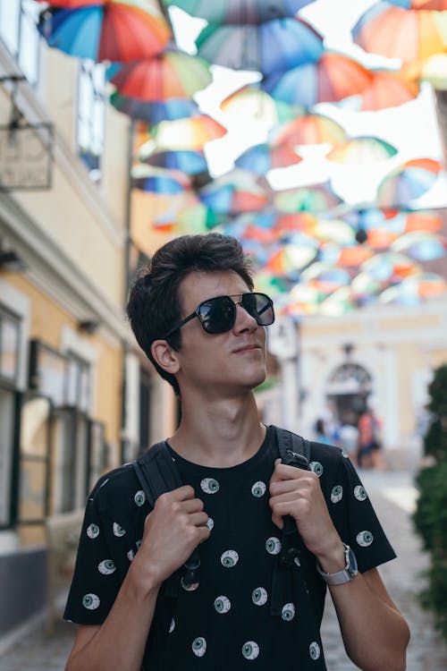 Photo of a Boy Wearing Black Sunglasses