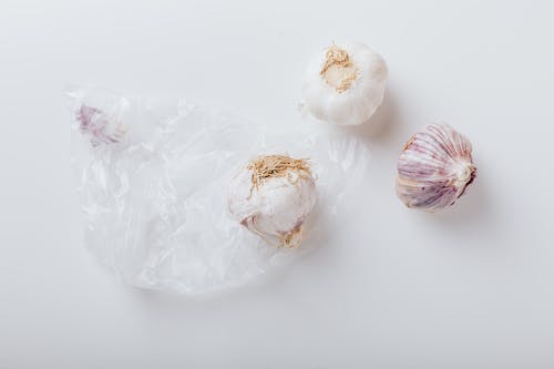Free Three Garlic Bulbs  Stock Photo