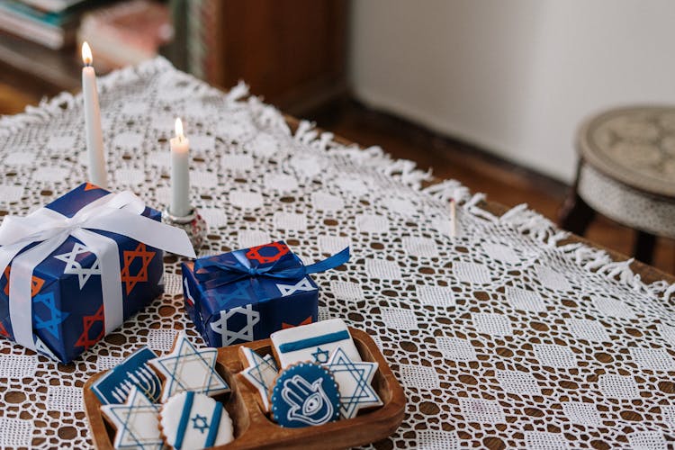 Cookies And Gifts For Hanukkah