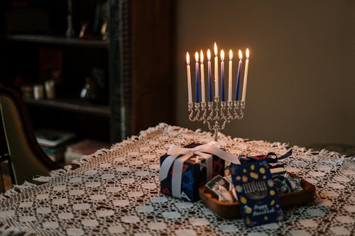 Free Gifts for Hanukkah Stock Photo