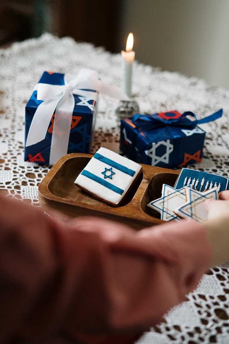 Gifts And Cookies For Hanukkah