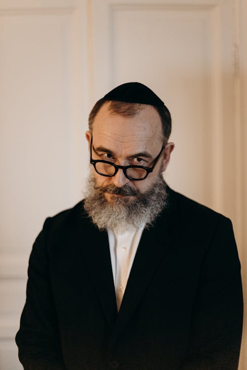 Jewish Man With Glasses Portrait