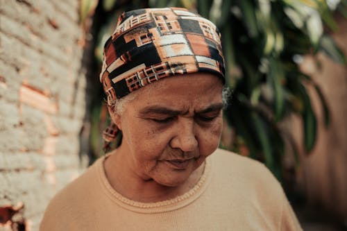 Close-Up Photo Of An Elderly Woman 