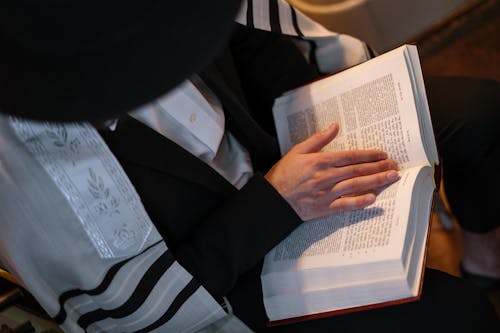 Free Man Reading Torah Stock Photo