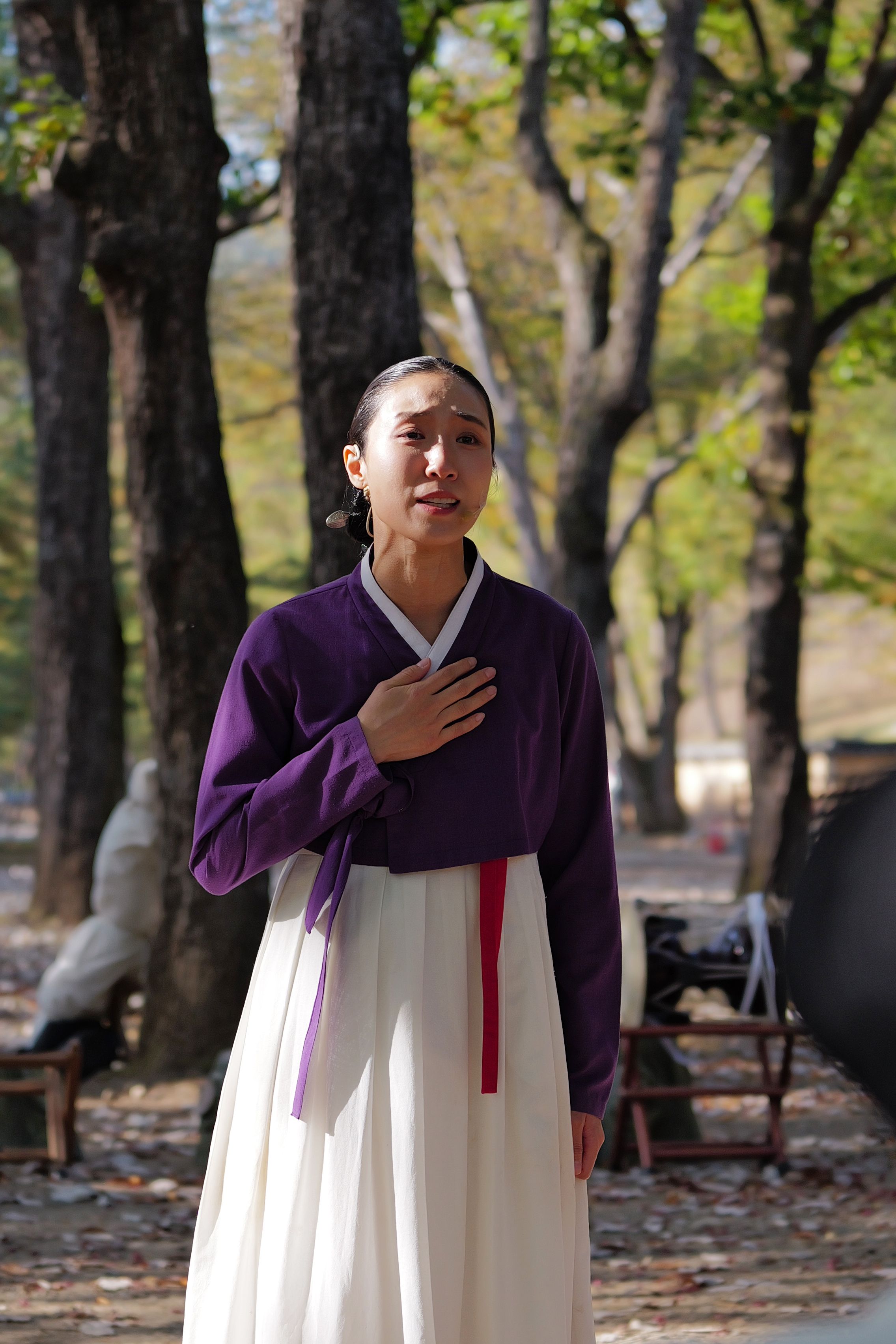 Traditional Korean Woman Performing Outdoors · Free Stock Photo
