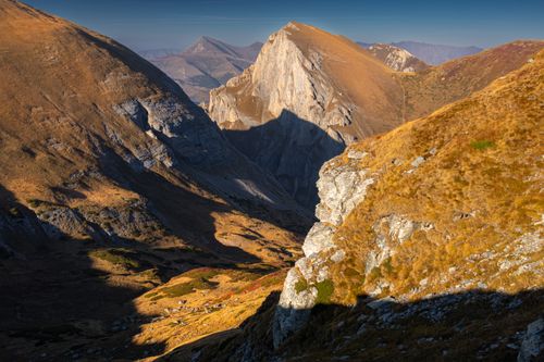 Free Beautiful autumn landscape of Shar Mountain in North Macedonia with rugged peaks. Stock Photo