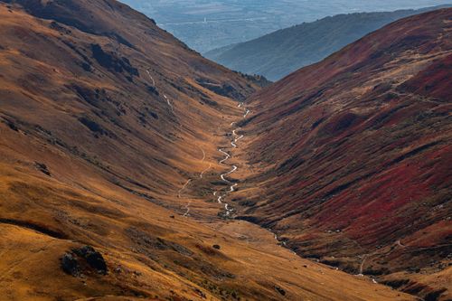 Free Scenic view of the rugged Sar Mountain landscape in North Macedonia during summer. Stock Photo