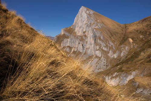 Free Majestic view of a mountain peak in Tetovo, North Macedonia, under clear blue skies. Stock Photo