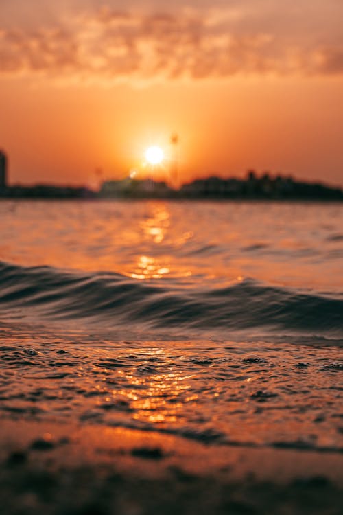 Free Scenic Photo Of Waves During Dawn  Stock Photo