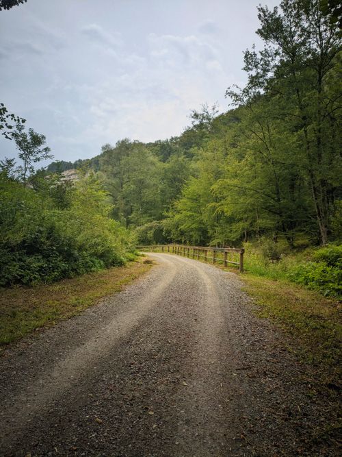 Free Peaceful gravel path winding through lush green forest in Graz, Styria, Austria. Stock Photo