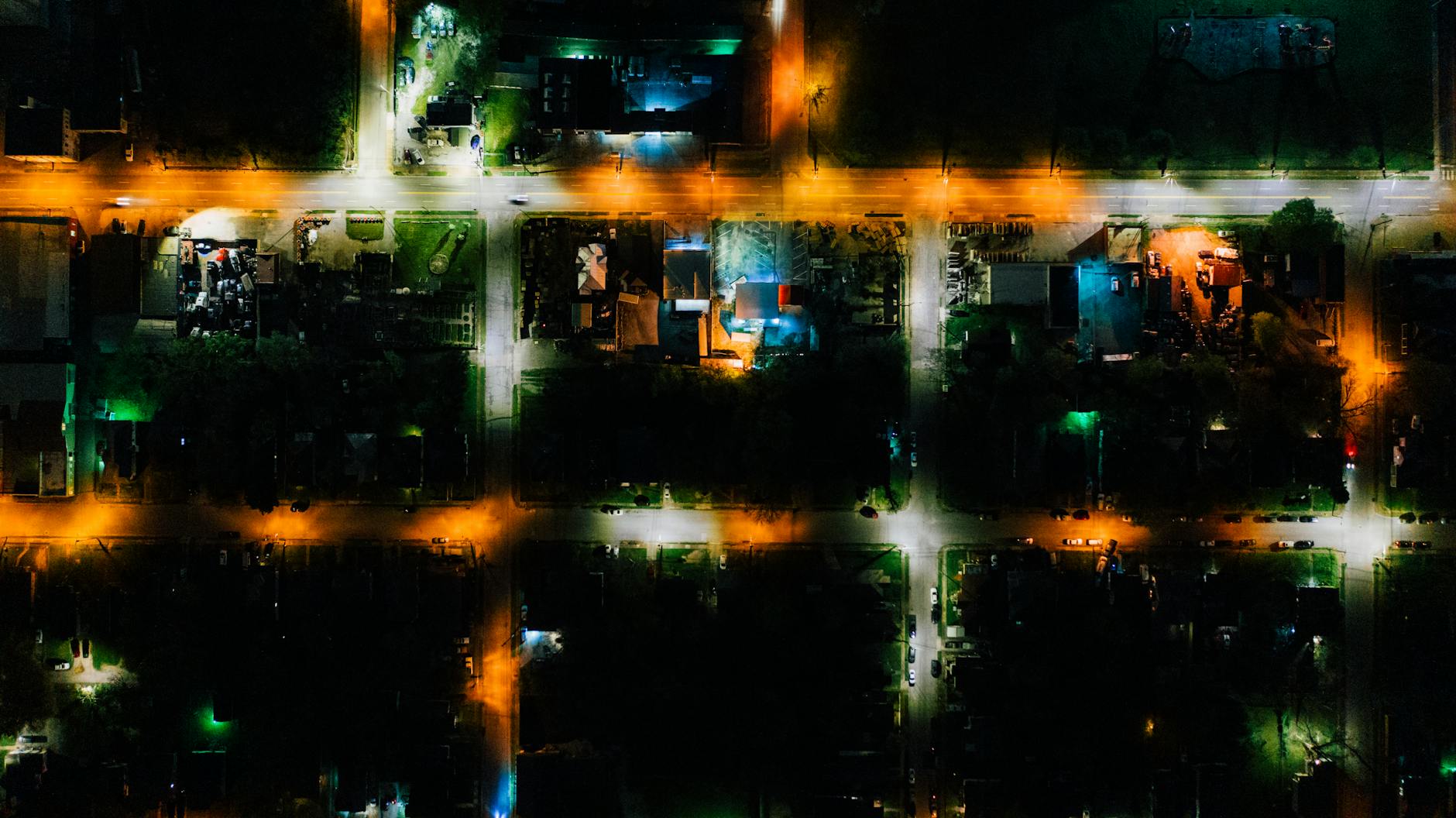 Night City Lightning Top View Wallpapers Night City Lightning Top View Wallpapers