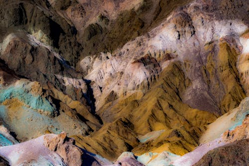 Free Rainbow mountains in Death Valley Stock Photo