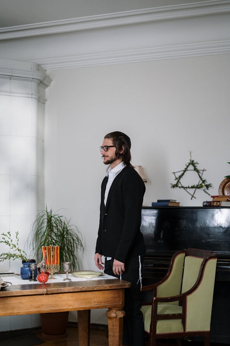 Young Bearded Man Standing