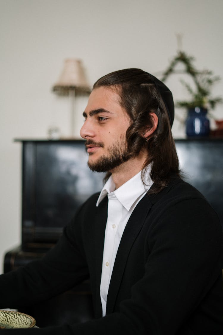 Bearded Man With Long Hair