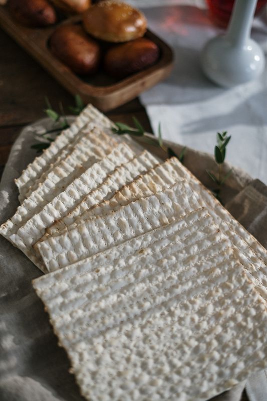 Unleavened bread on a linen cloth - Examine, and So Eat