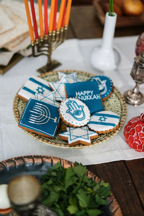 Free Jewish Themed Cookies Stock Photo
