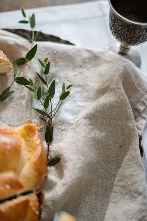 challah, daire, dikey atış içeren Ücretsiz stok fotoğraf