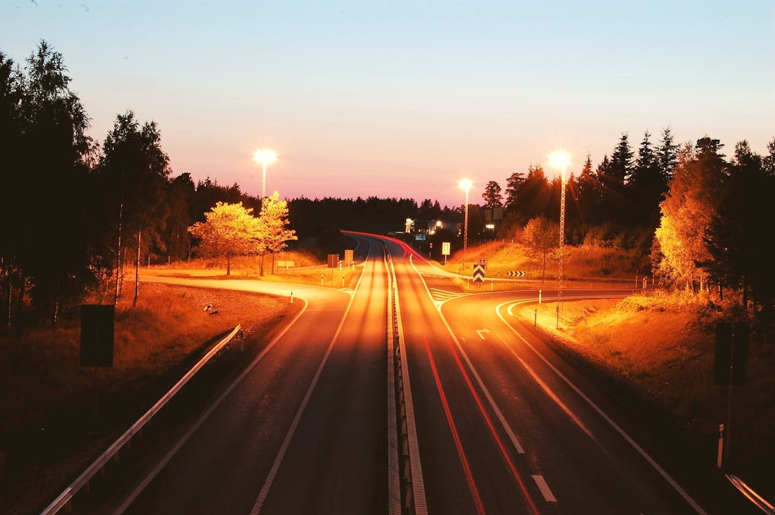 Time Lapse Photography of Empty Road