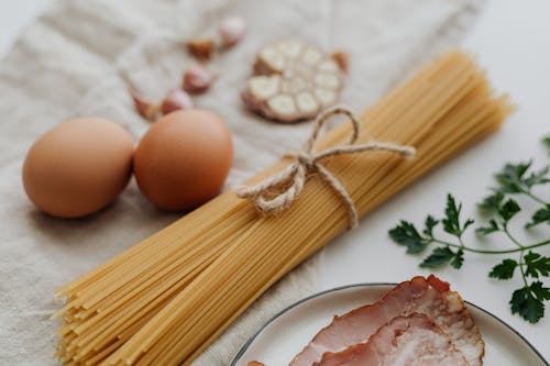 Photo Of Pasta Beside Egg