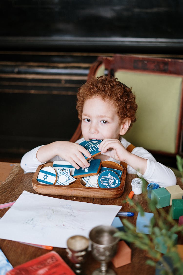 Boy Eating A Cookie