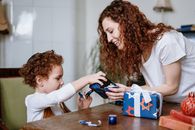 Mother and Son With Gifts