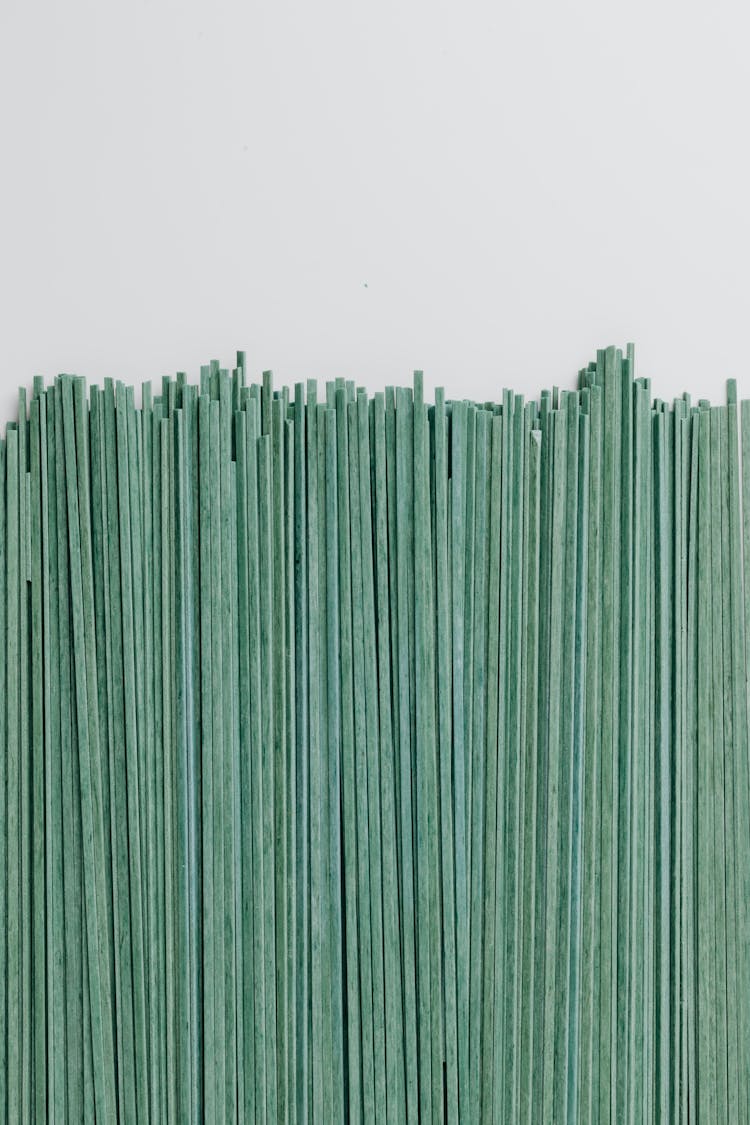 Meal Background With Dried Green Macaroni