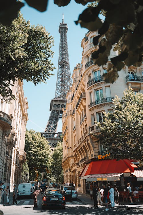 Free Photograph of a Buildings Near the Eiffel Tower Stock Photo