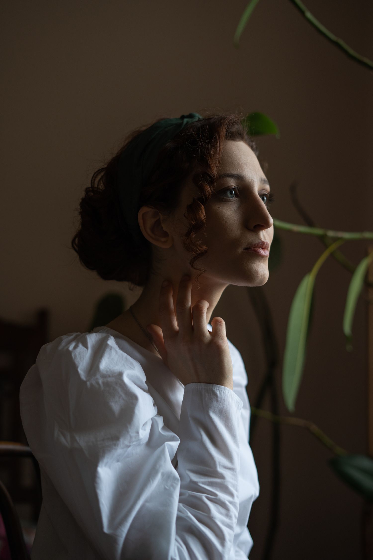 Dimness Looks Portrait of a Woman in Dim Light · Free Stock Photo
