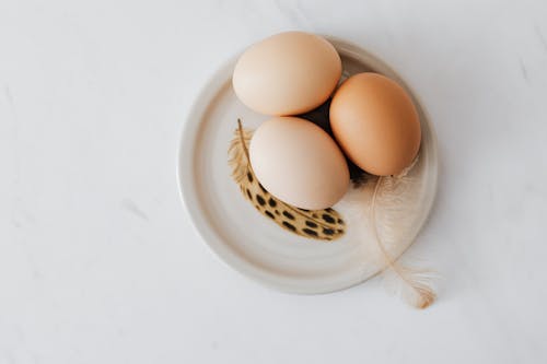Foto profissional grátis de fundo branco, natureza-morta, ovos