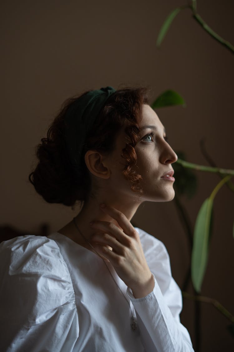 Woman With Curly Hair