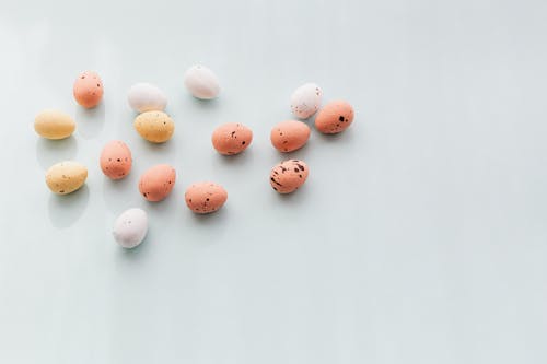 Free Easter Eggs on a Plain Background Stock Photo