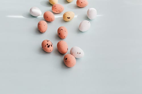 Free Easter Eggs on a Plain Background Stock Photo
