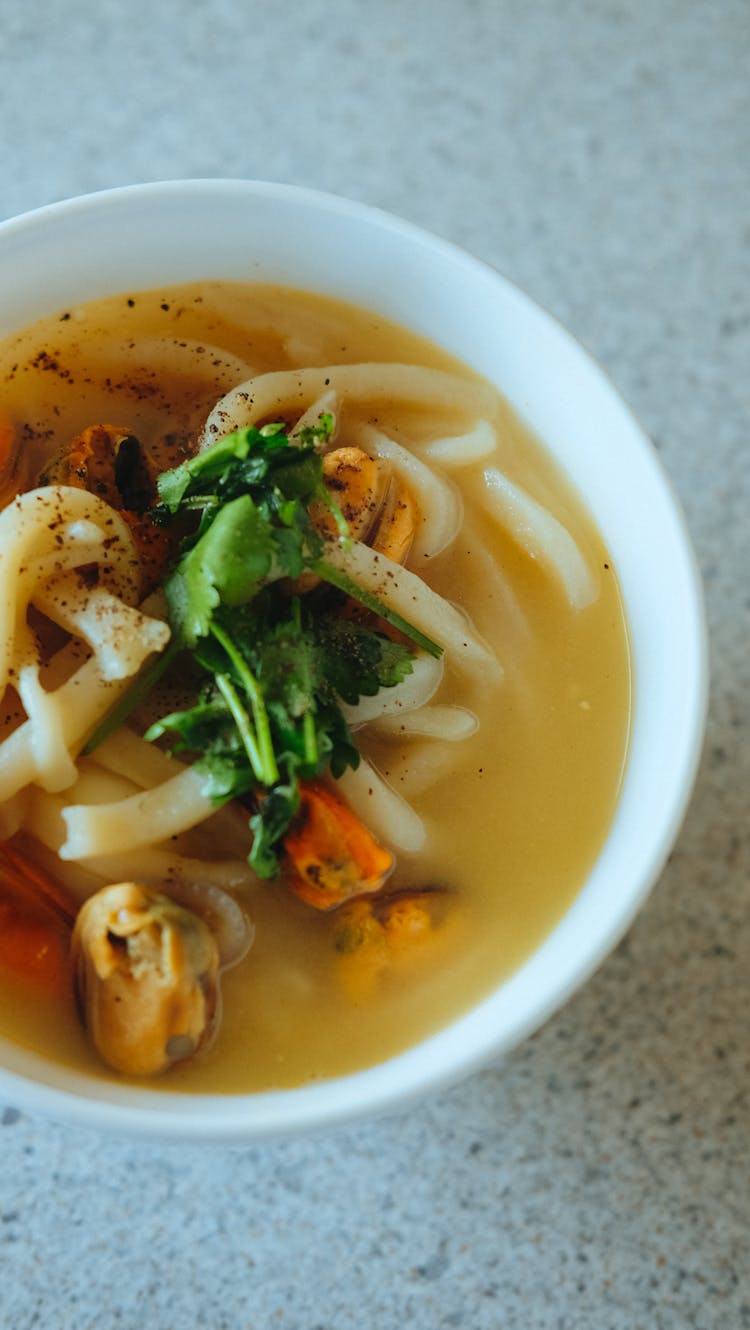 Photo Of Chicken Noodle Soup With Parsley