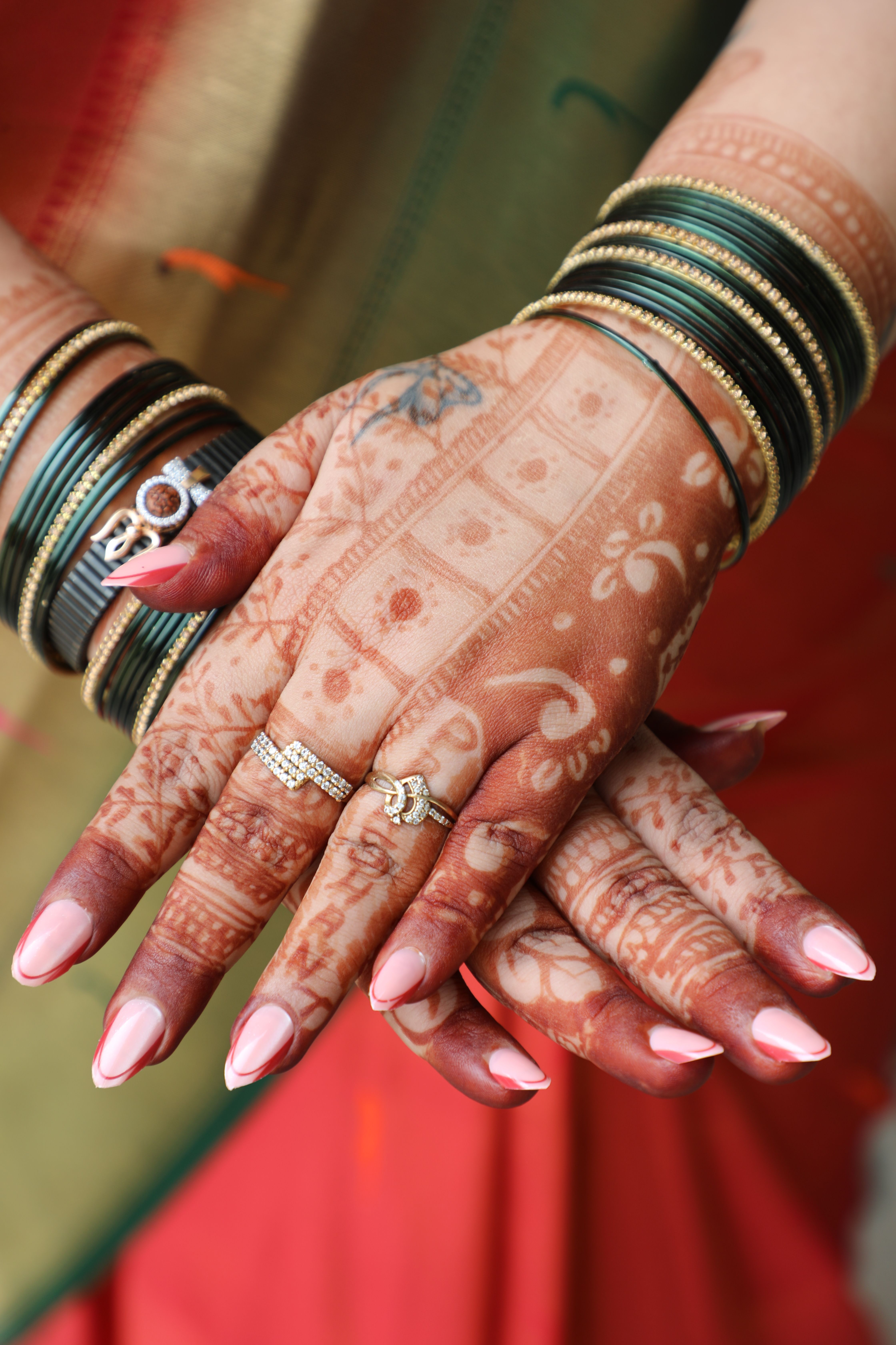Intricate Henna Designs on Bridal Hands · Free Stock Photo