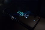 Turned-on Black Samsung Android Smartphone Displaying Clock at 12:09