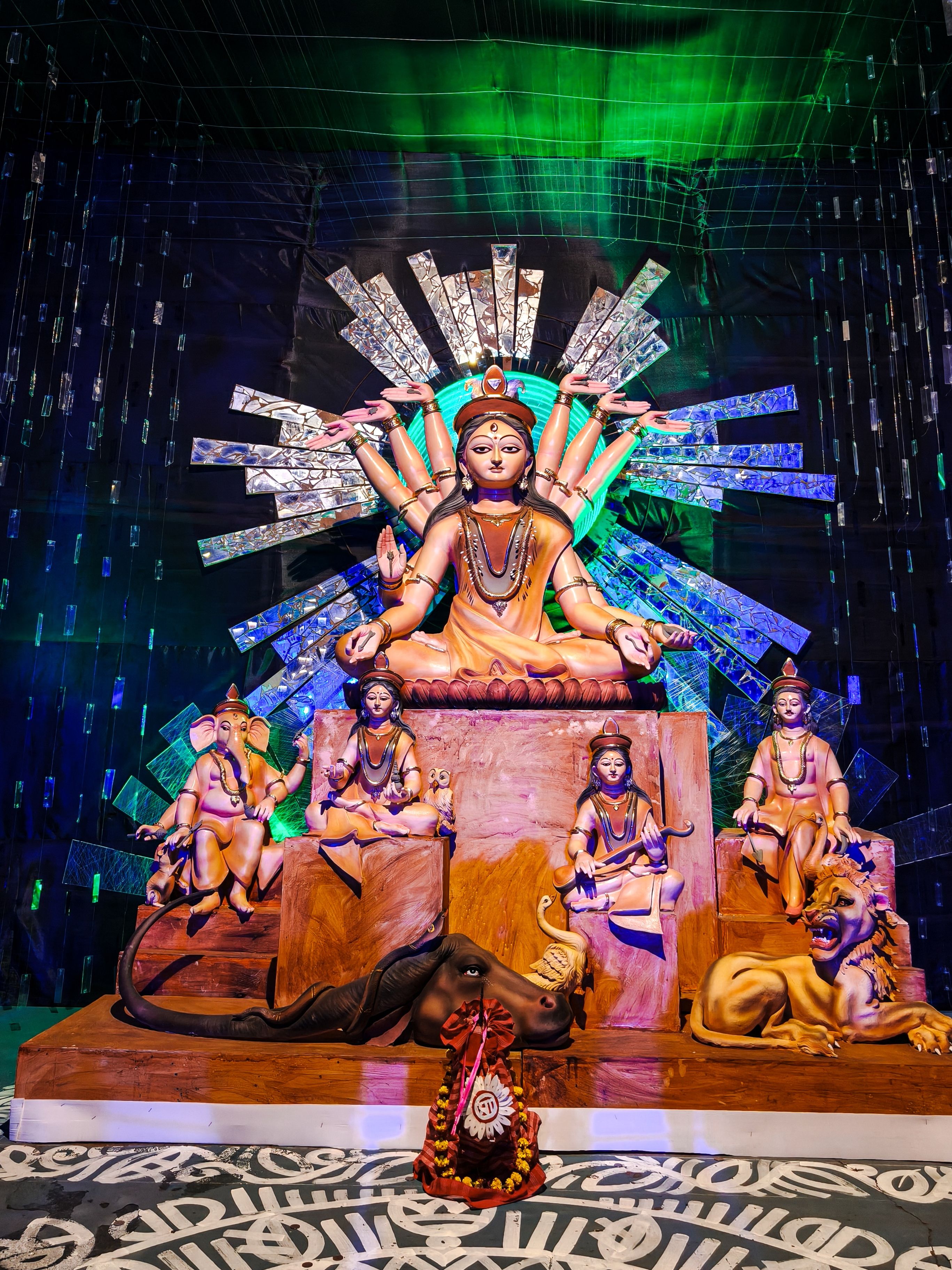 Colorful Indian Goddess Durga Idol Display · Free Stock Photo