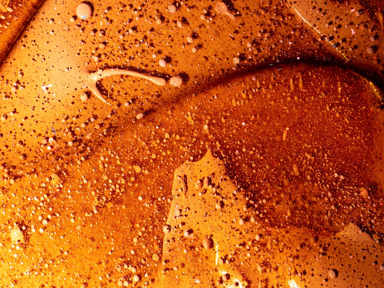 Amber fuel close-up.
