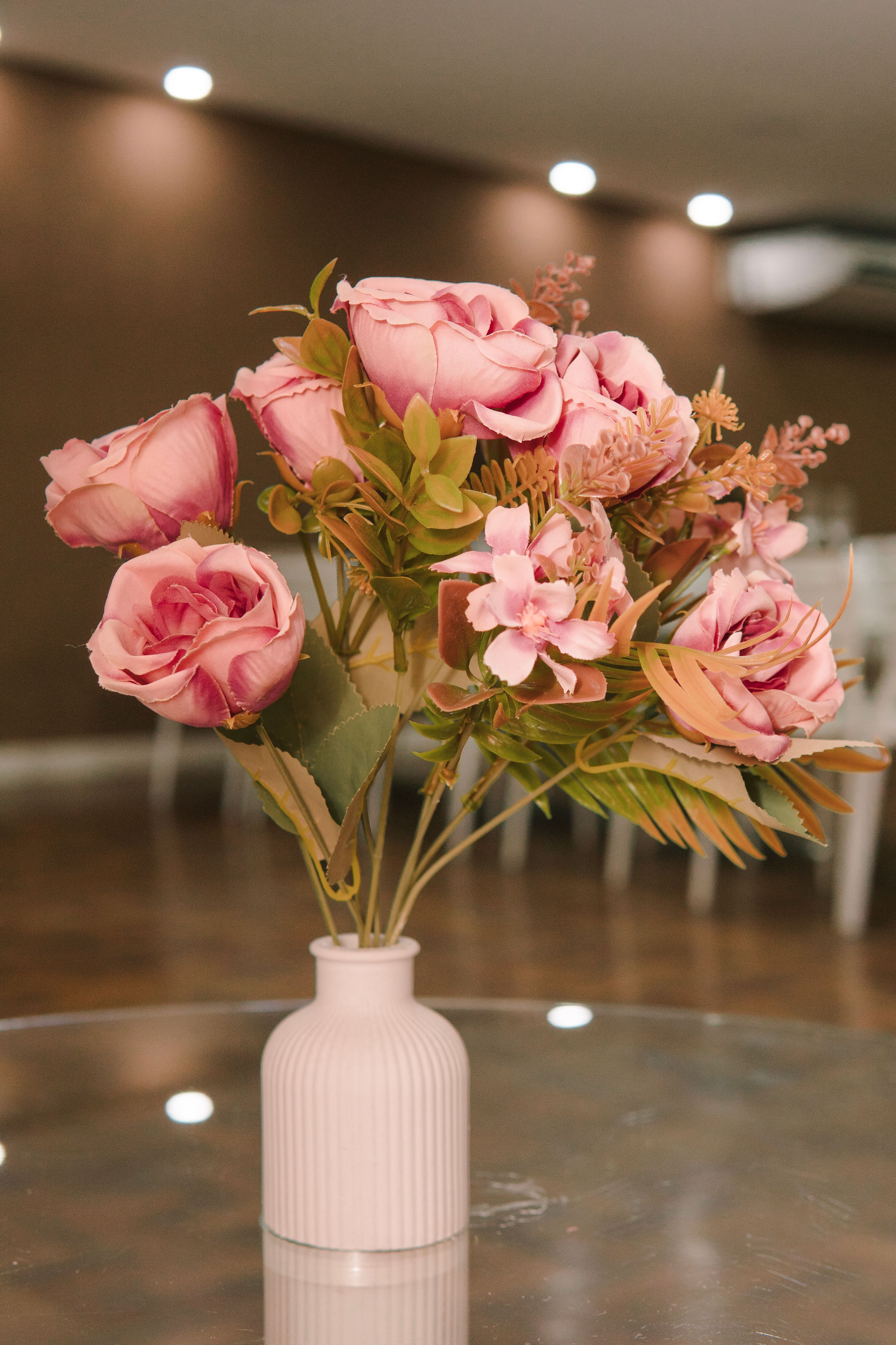 Elegant Pink Roses in a Modern Vase · Free Stock Photo