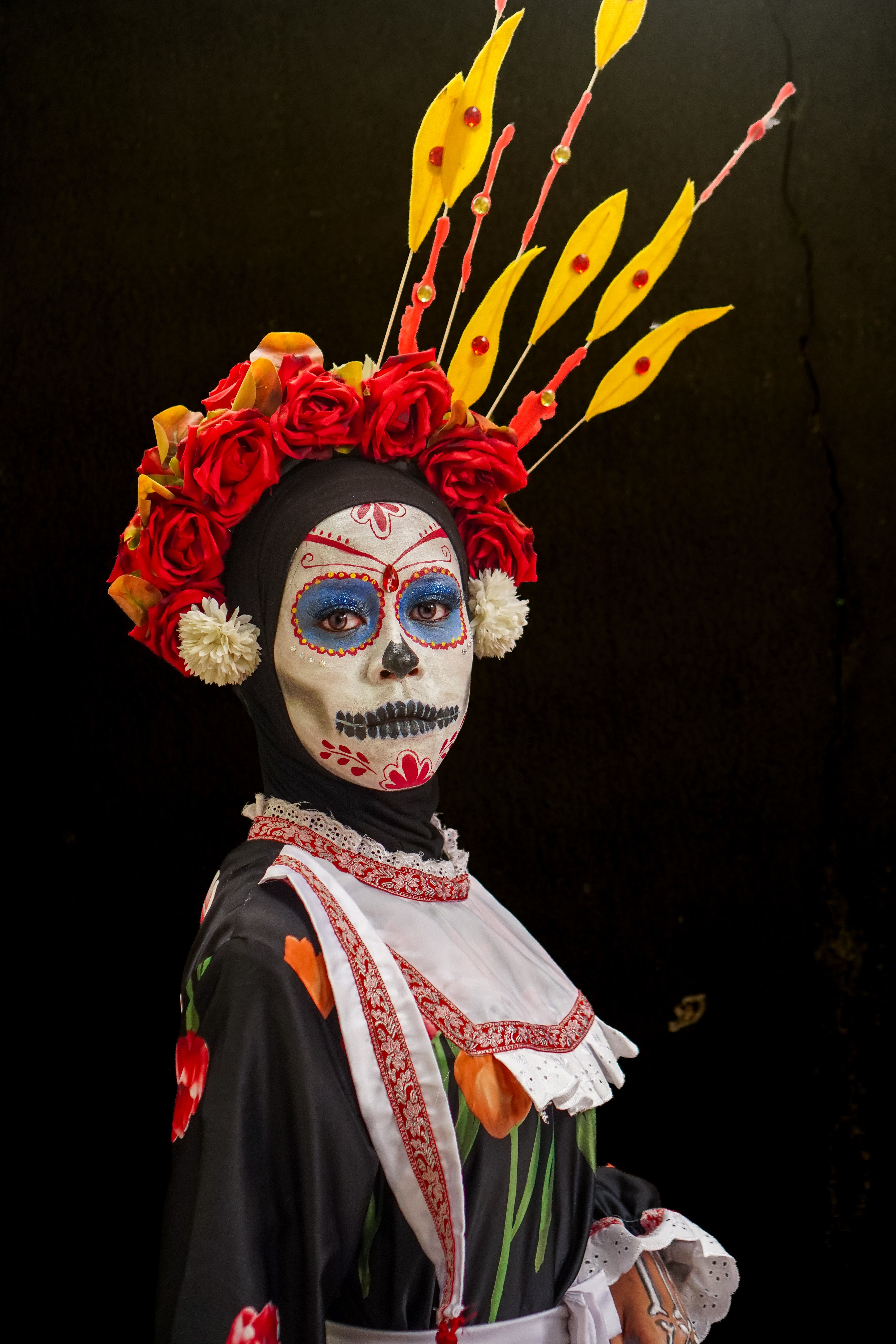 Traditional Day of the Dead Costume Portrait · Free Stock Photo