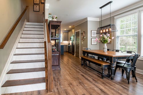 Free Wooden Furniture on a Dining Room Stock Photo