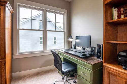 Computer on Top of a Desk