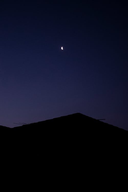 Moon on Clear, Night Sky