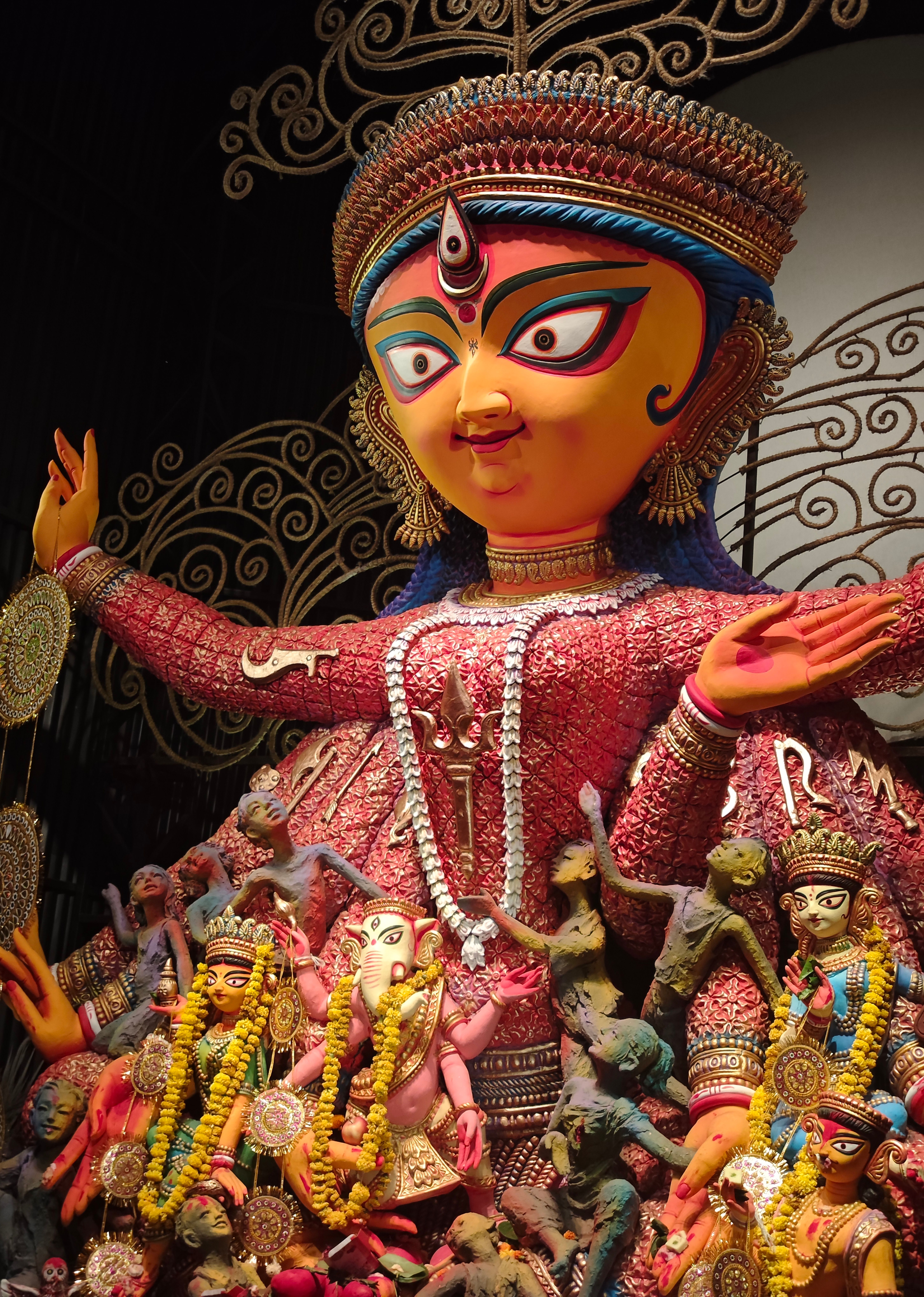 Colorful Durga Idol at a Festival Celebration · Free Stock Photo