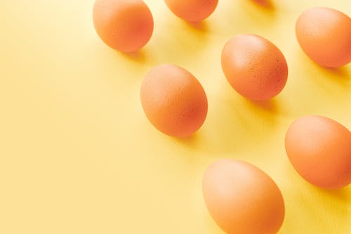 Eggs on a Yellow Background