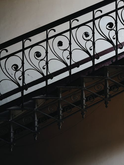 Close Up Photo of Metal Railings