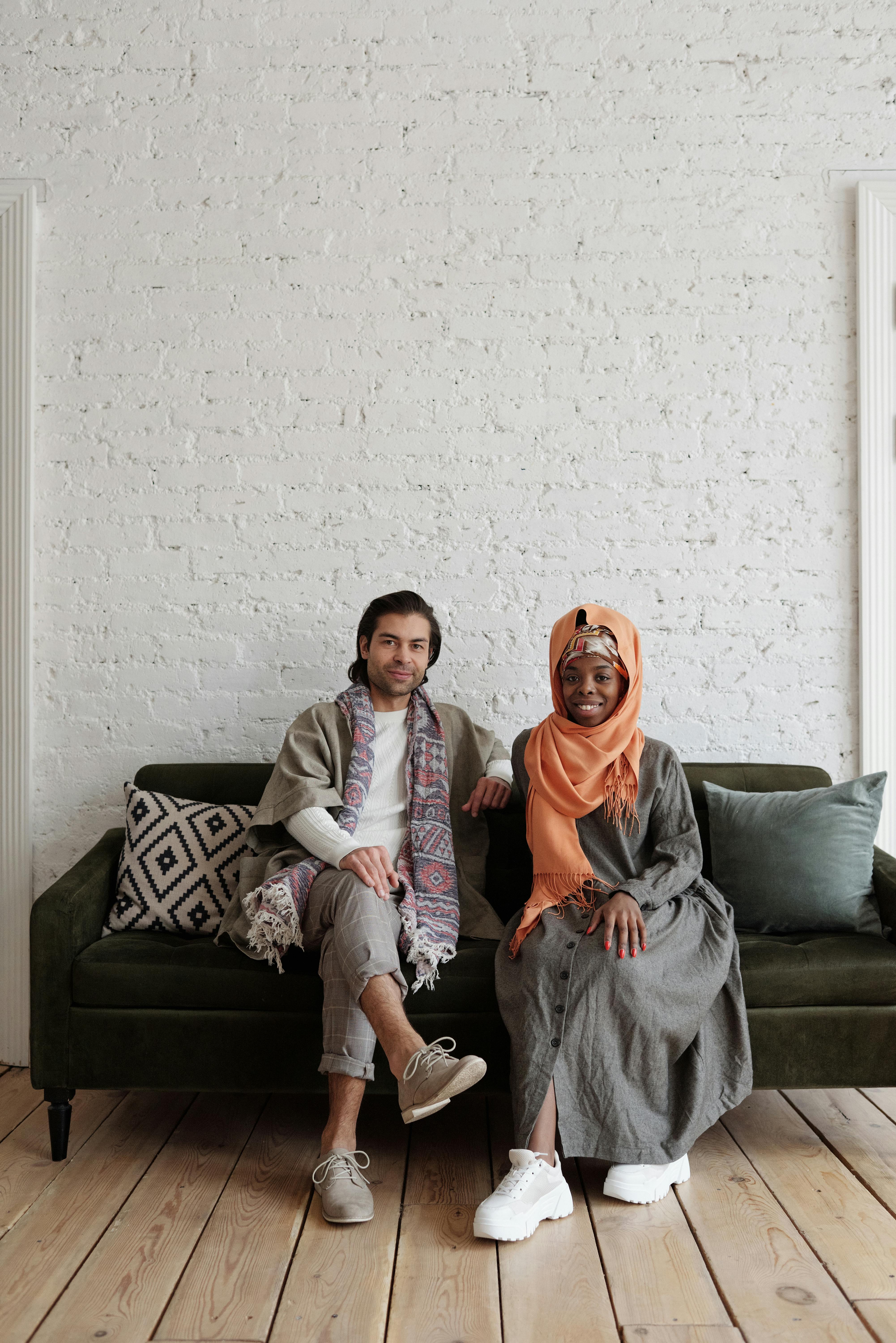 portrait of muslim couple