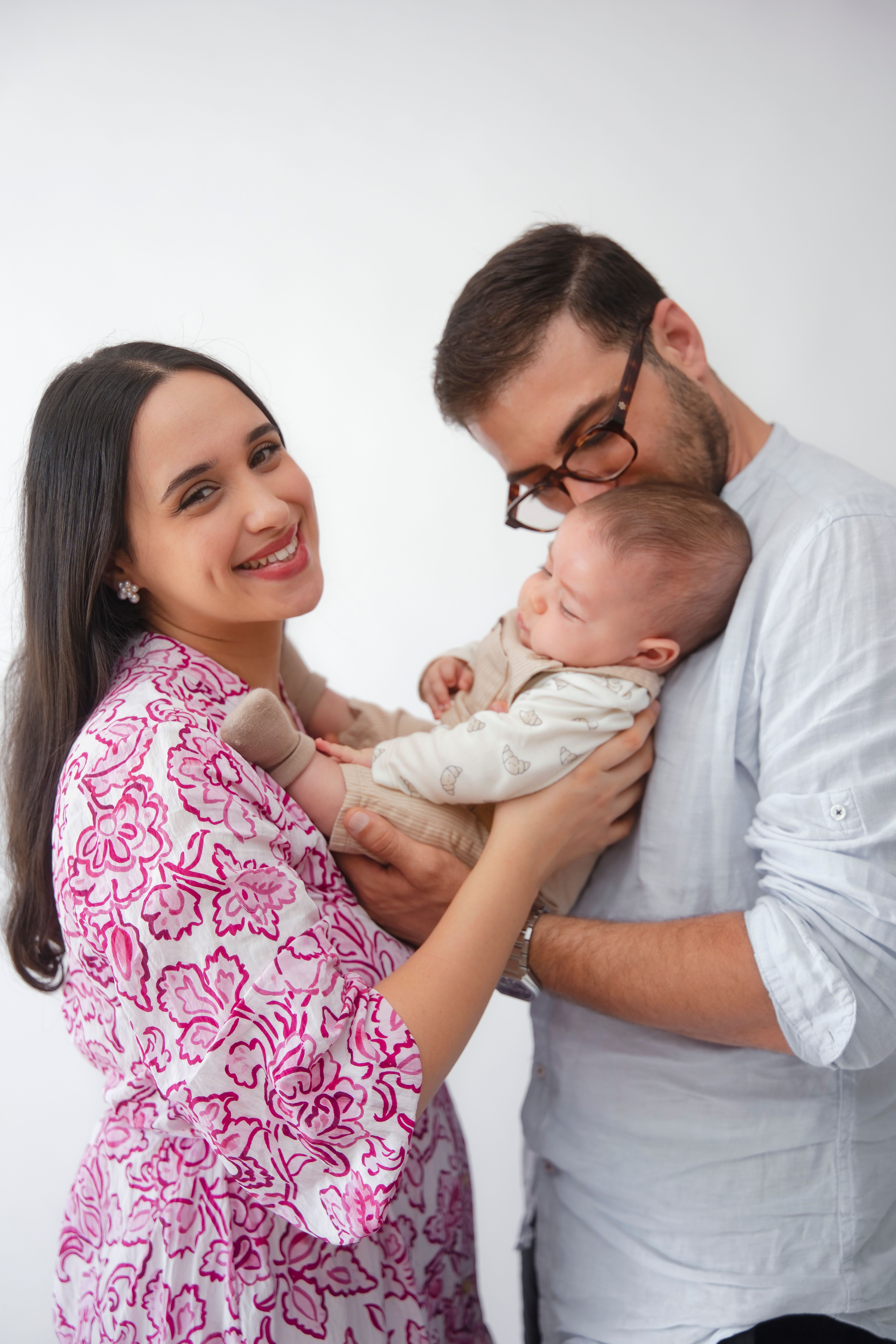 Happy Family Portrait with Newborn Baby · Free Stock Photo
