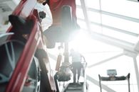 Man Excercising in Gym