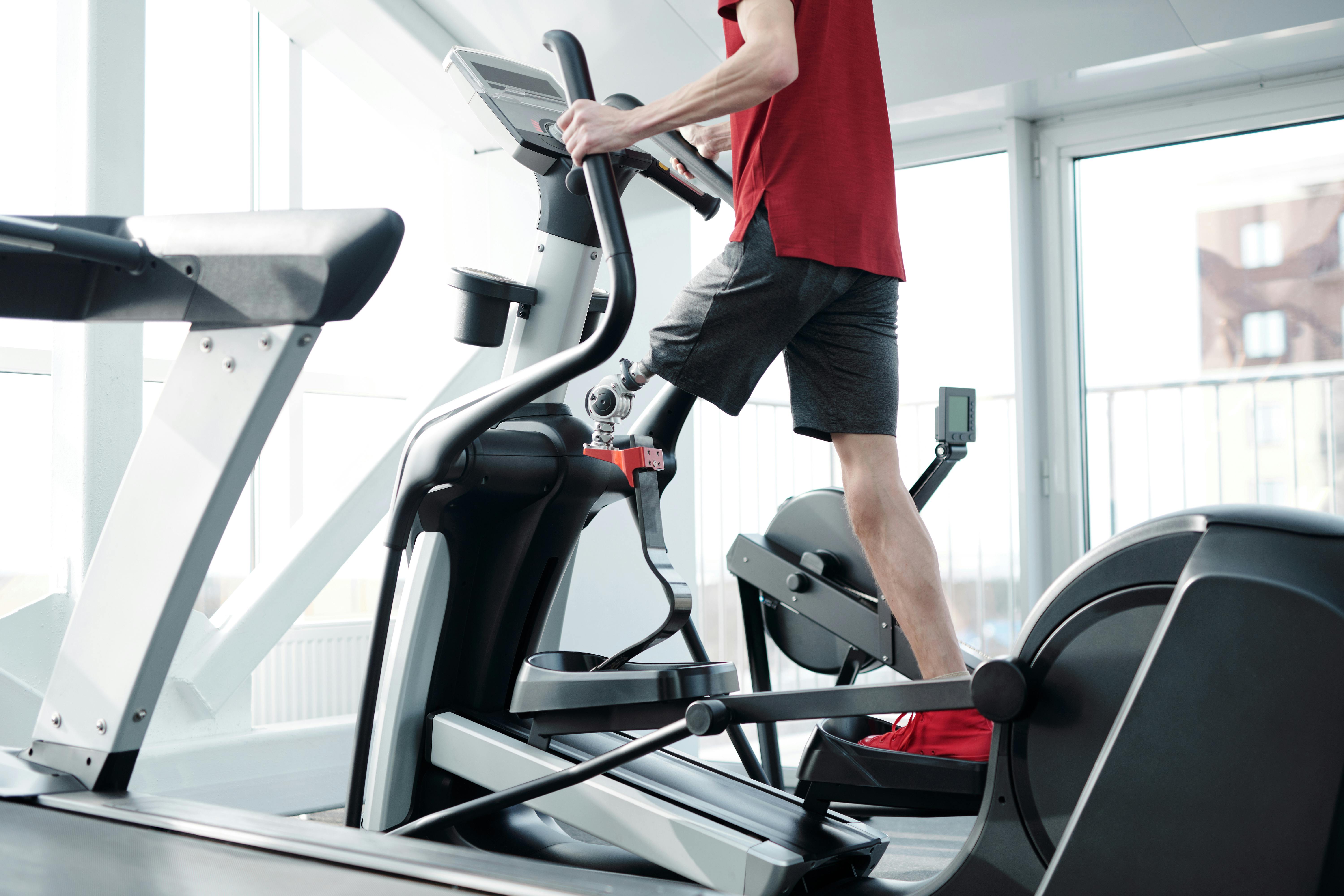 Fit Blonde Elliptical Trainer Stock Photos - Free & Royalty-Free Stock  Photos from Dreamstime