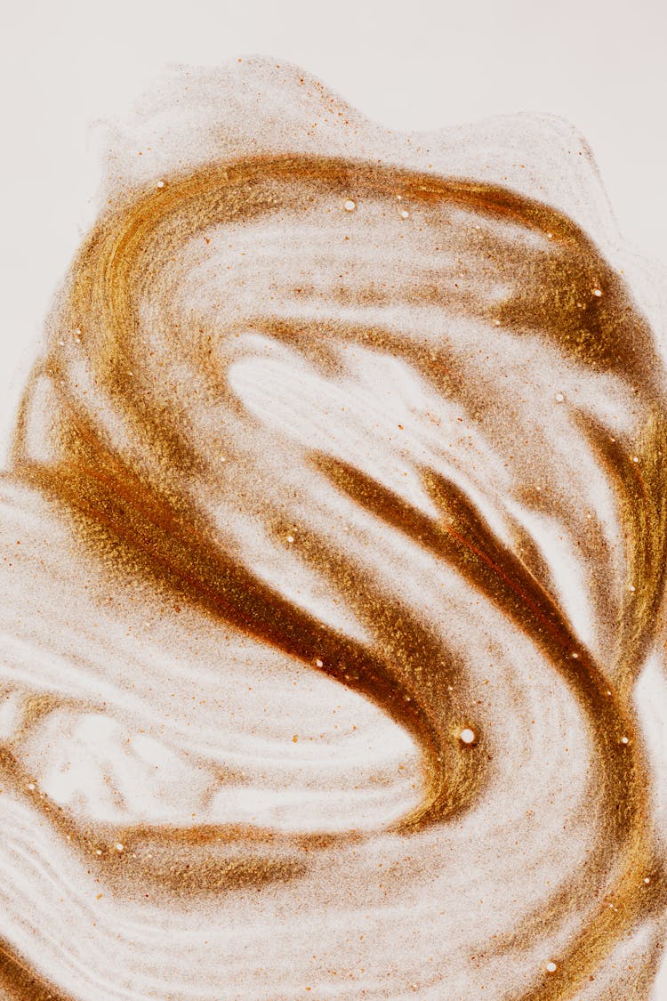 Brown Dye Texture On White Paper